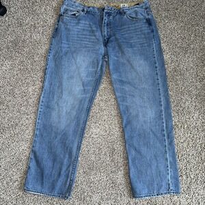 Vintage Plugg‎ Jeans 38x30 Wide Leg Skater Rave Baggy Denim Y2K